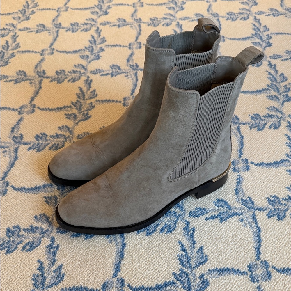 Jimmy Choo Light Gray Suede Boots